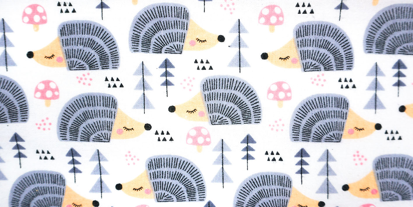 Pieluchocerata flanelowa jeż szary